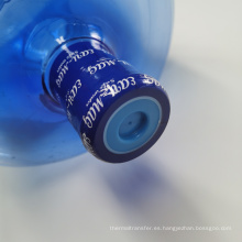 Botella Taple Pvc Posto Tabla de etiqueta para botella de agua de 5 galones